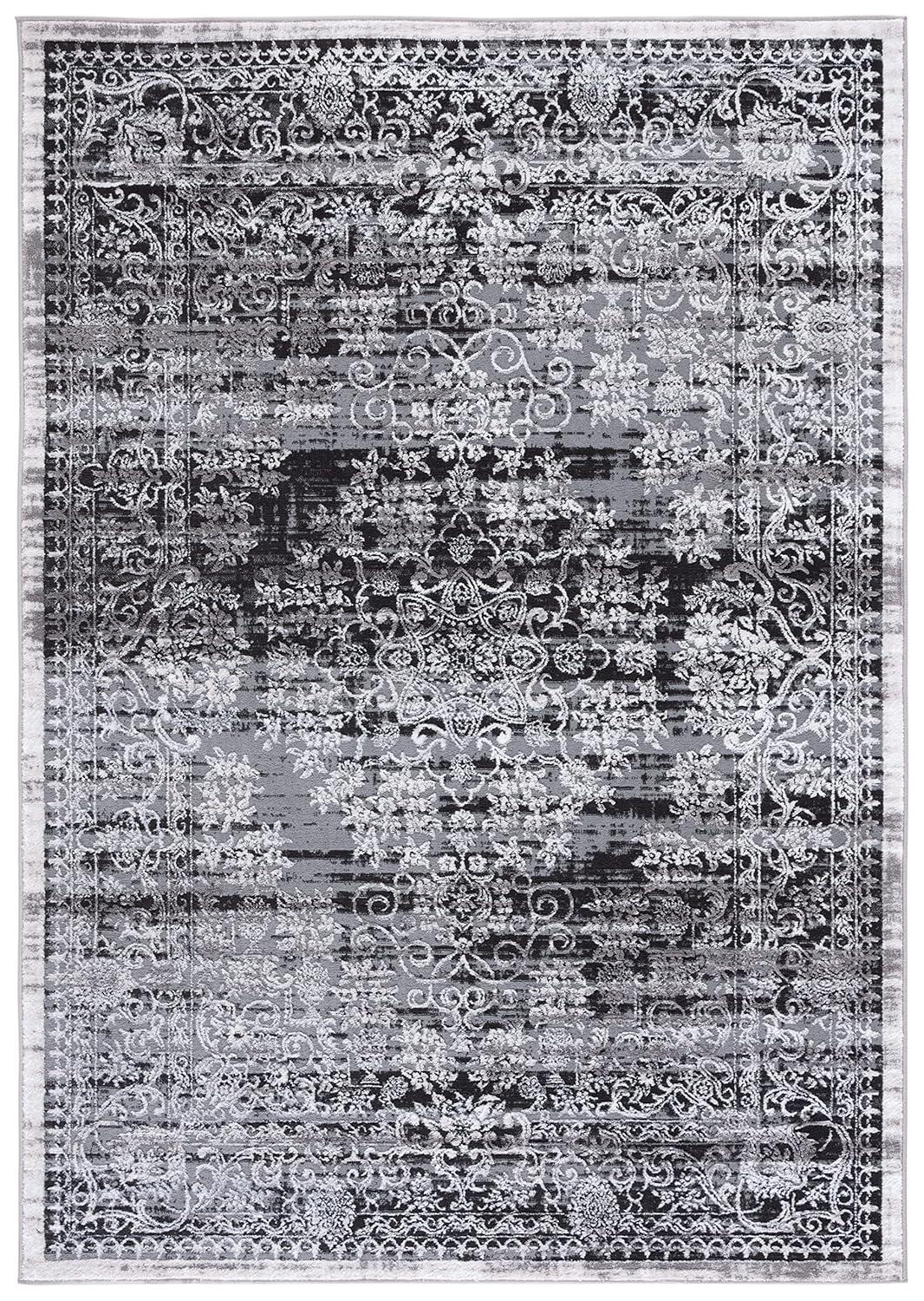 Amelia ALA298 Power Loomed Area Rug - Charcoal/Gray - 4'5"x6'5" - Safavieh.