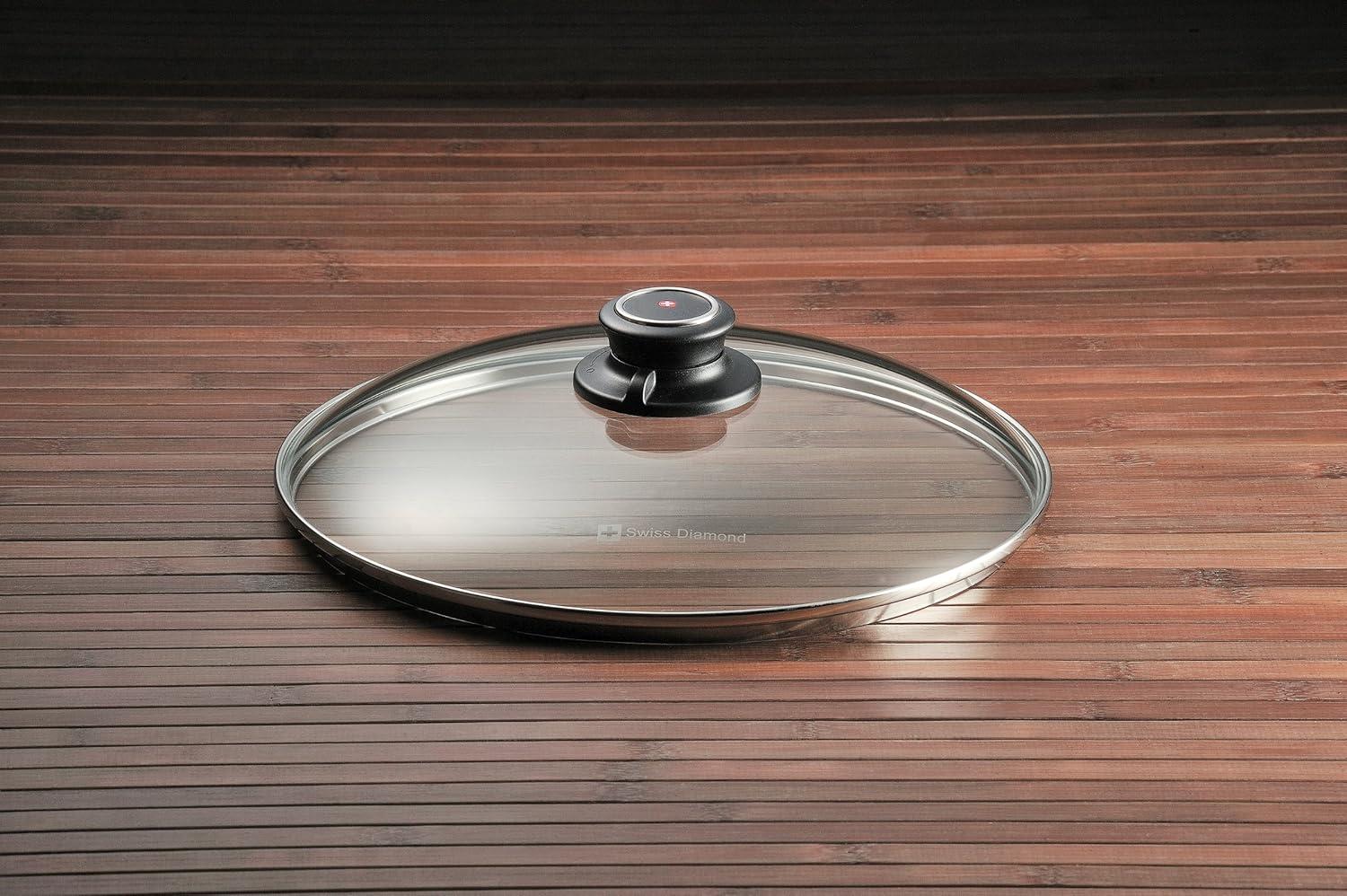 Swiss Diamond 10.25" (26cm) Round Heat Tempered Glass Lid With Adjustable Steam Valve