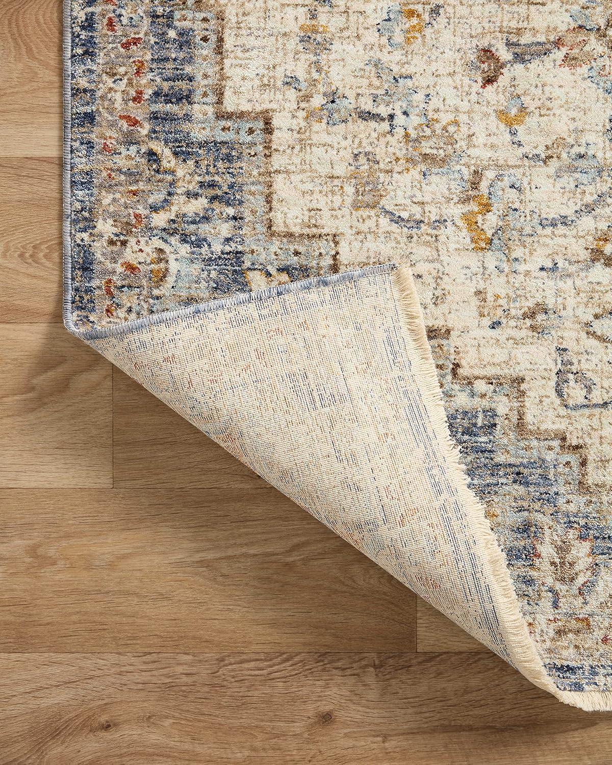 Sorrento Ivory Vintage-Inspired Stain-Resistant 3'11" x 5'7" Area Rug