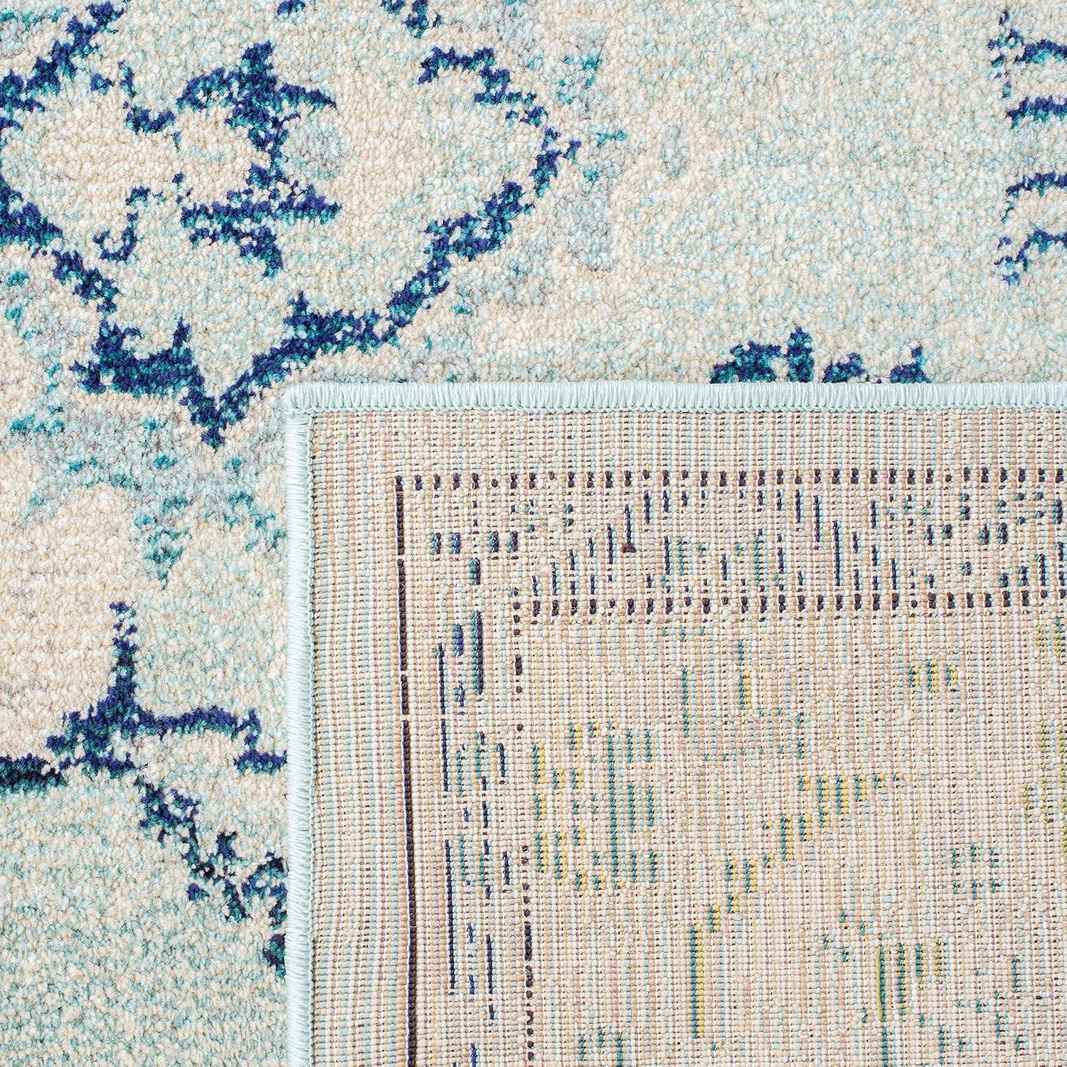 Monaco MNC243 Power Loomed Indoor Area Rug - Light Blue/Ivory - 8'x10' - Safavieh