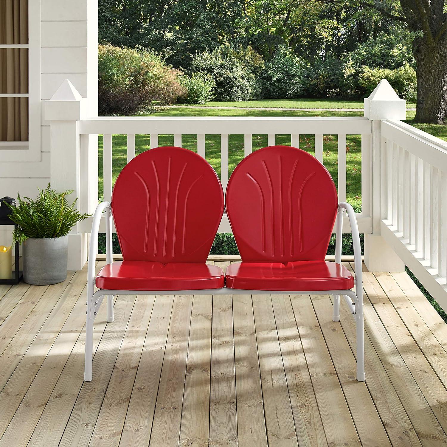 Griffith Outdoor Loveseat - Bright Red - Crosley