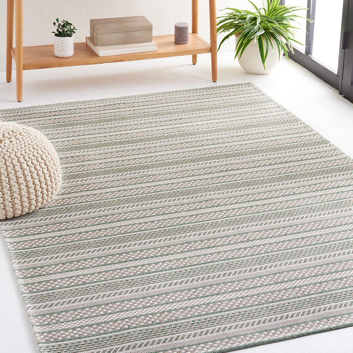 Martha Stewart Rugs Martha Stewart 412 100% Cotton Striped Rug