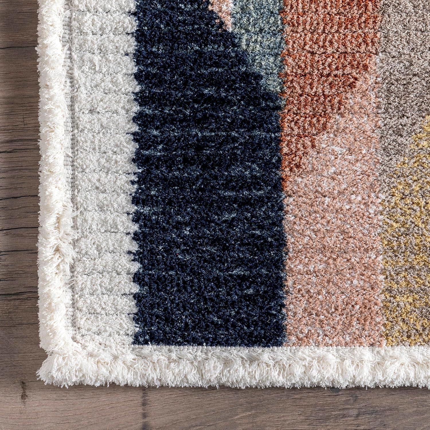 Nuloom Inga Modern Abstract Fringe Indoor Area Rug