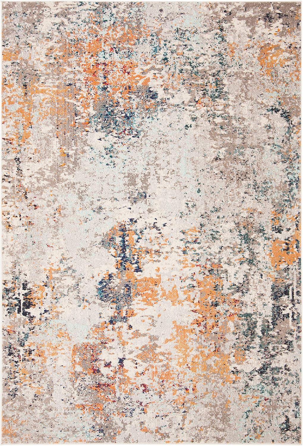 Madison MAD453 Power Loomed Indoor Accent Rug - Grey/Beige - 2'2"x4' - Safavieh