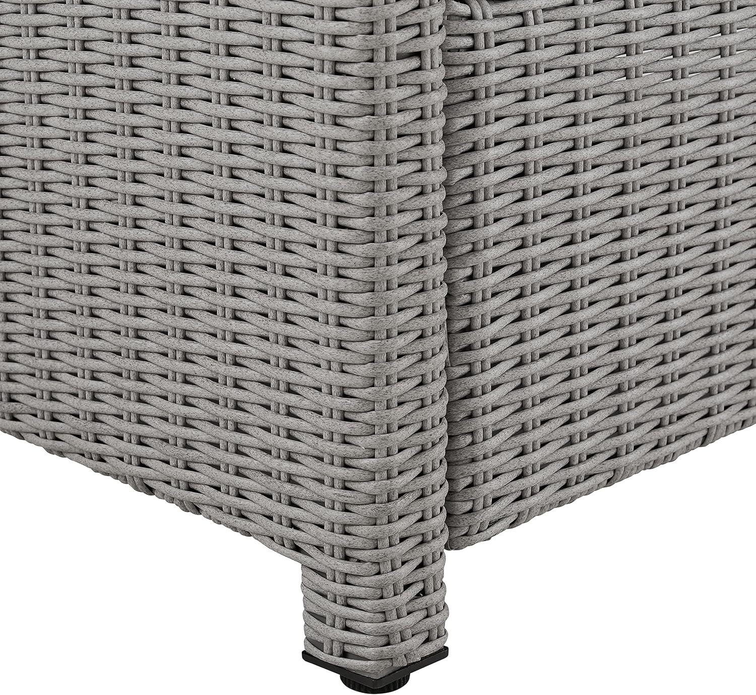 Bradenton Outdoor Wicker Sofa: Steel Frame, Moisture-Resistant Cushions, UV-Resistant - Crosley