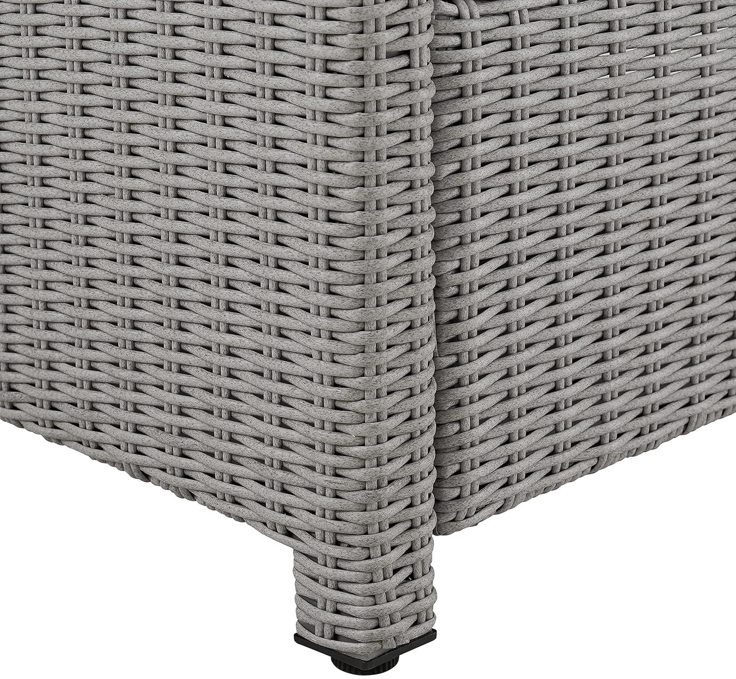 Bradenton Outdoor Wicker Sofa: Steel Frame, Moisture-Resistant Cushions, UV-Resistant - Crosley