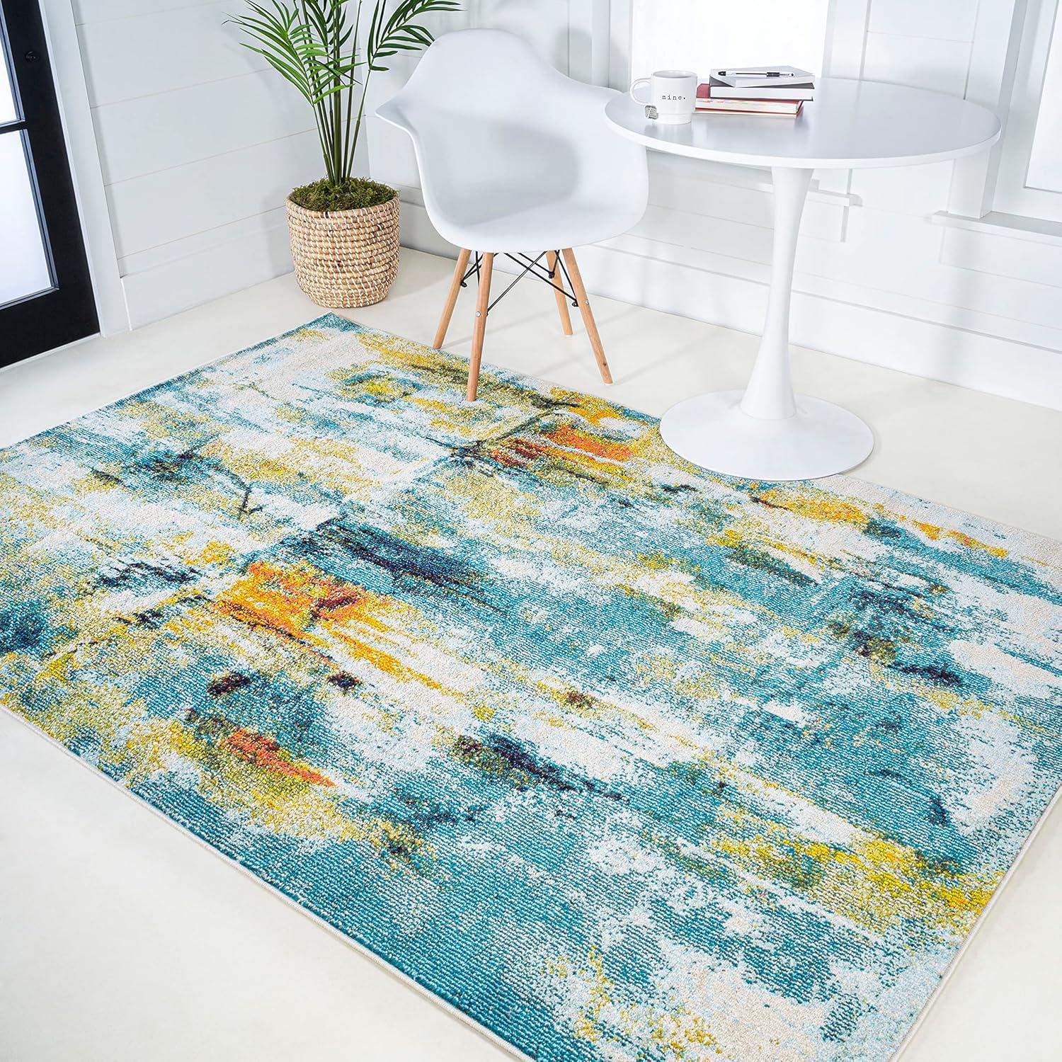 Contemporary POP Modern Abstract Waterfall Area Rug