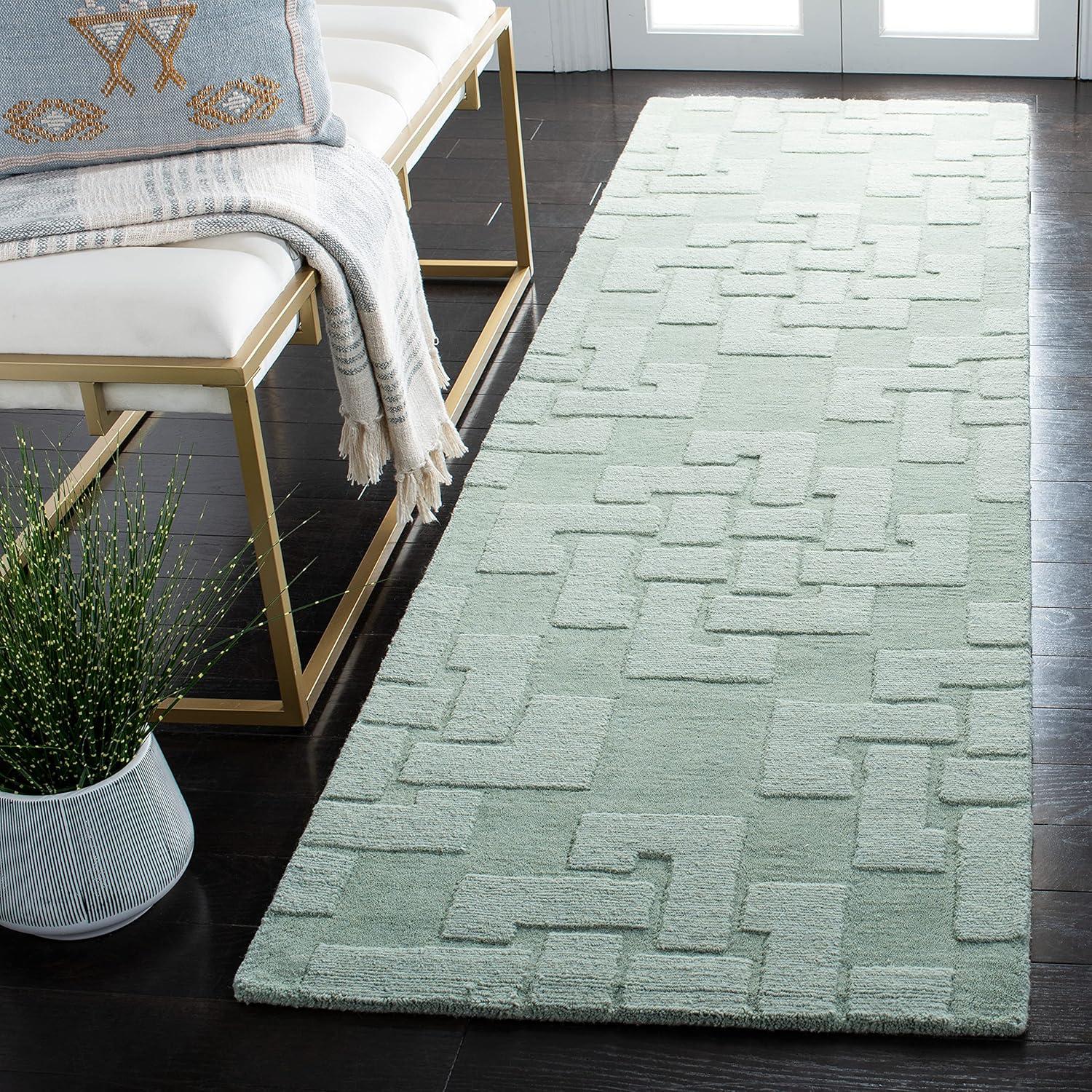 Geometric Handmade Tufted Wool Sea Anemone Area Rug