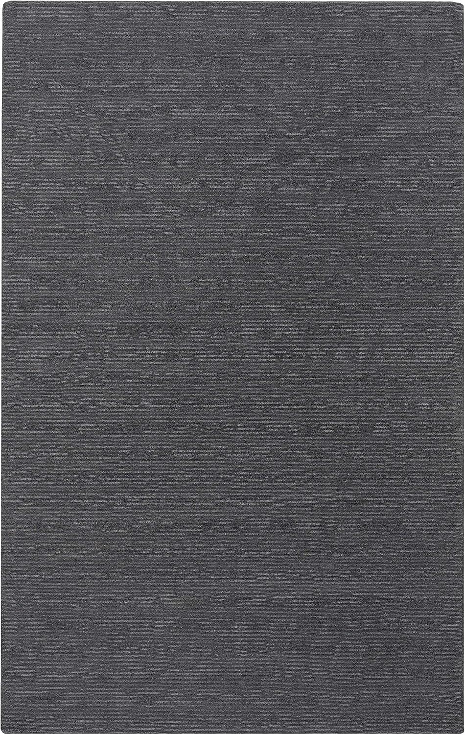 Hauteloom Brockton Solid Black Wool Rug