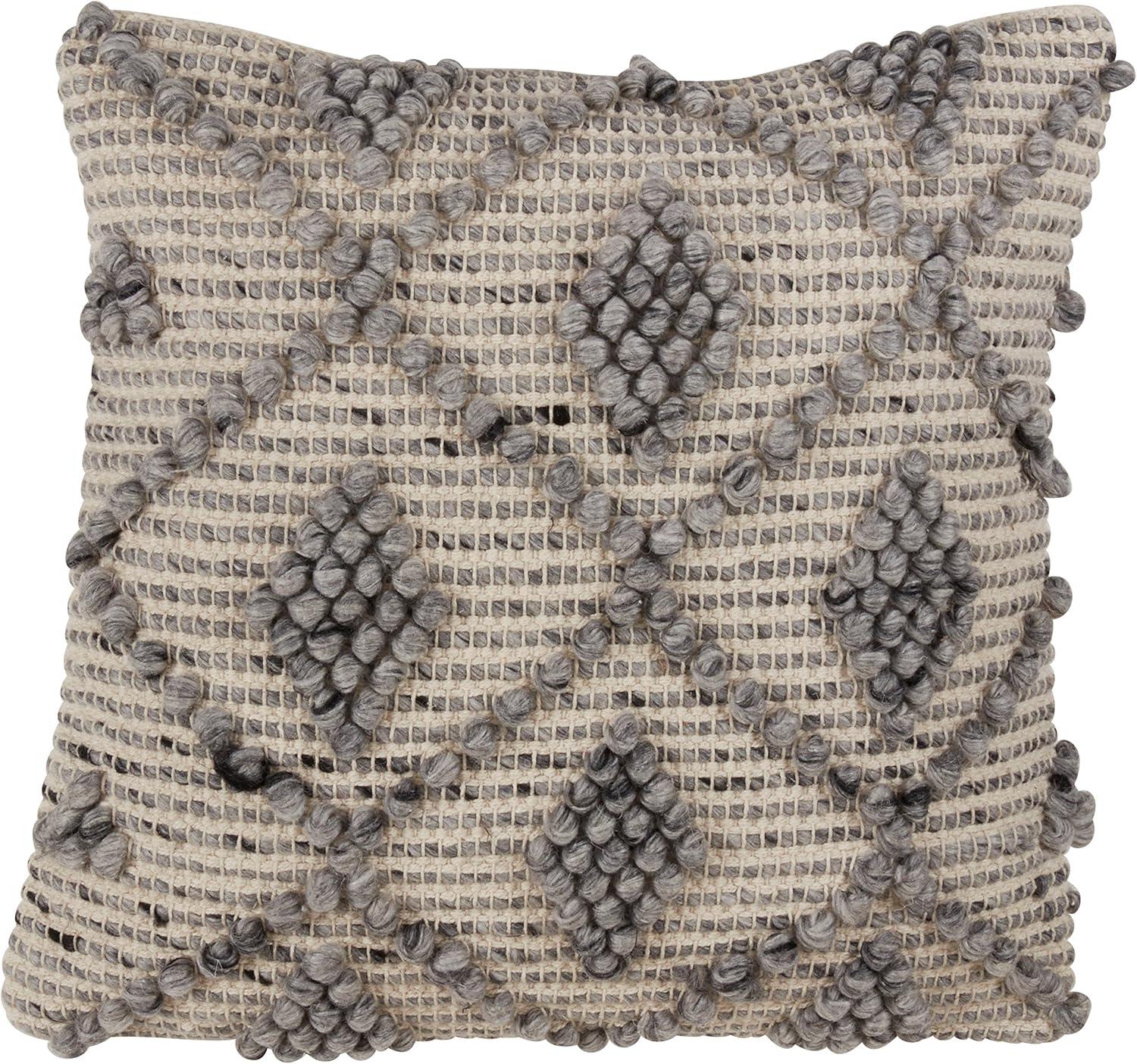 Geometric Wool Blend Throw Pillow