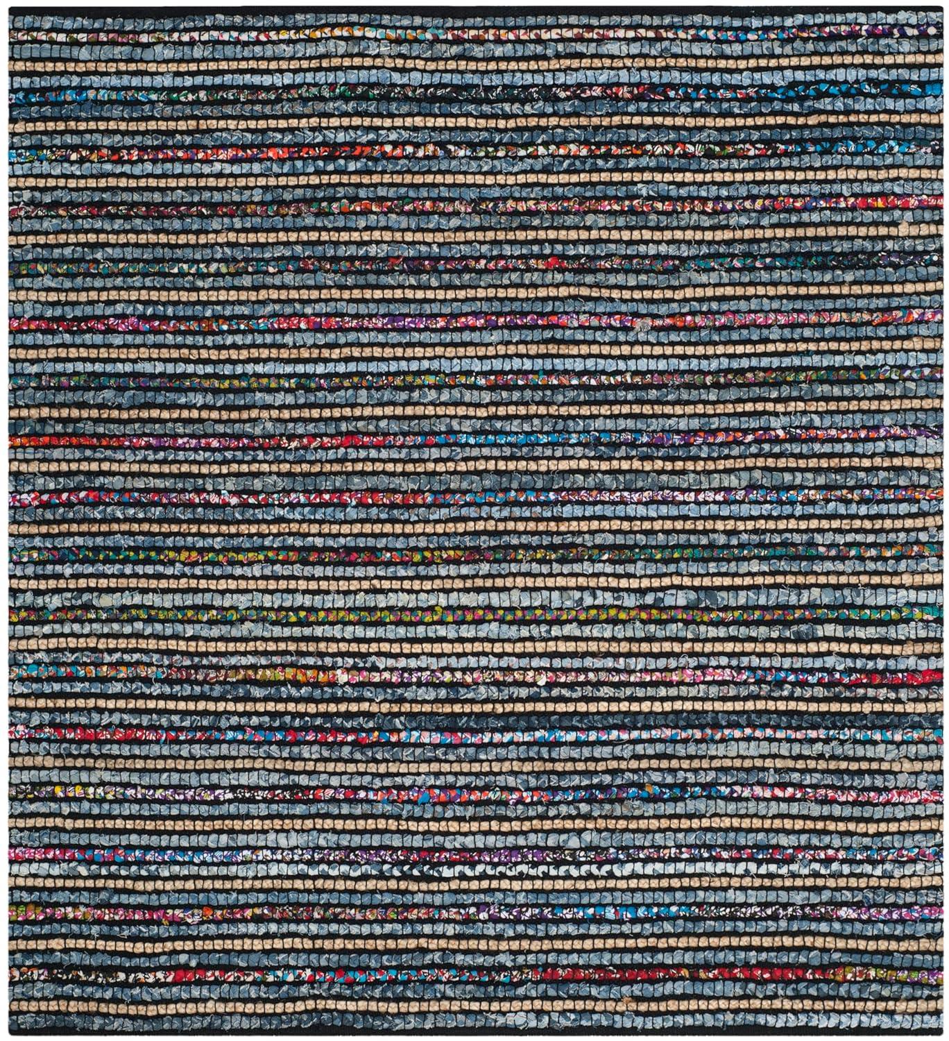 Cape Cod CAP364 Hand Woven Area Rug - Multi/Natural - 4'x4' - Safavieh.