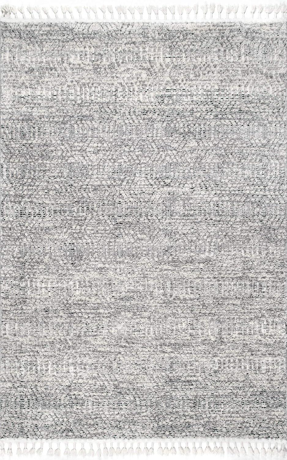 Nuloom Arielle Soft Trellis Textured Tassel Indoor Area Rug, 4' x 6'
