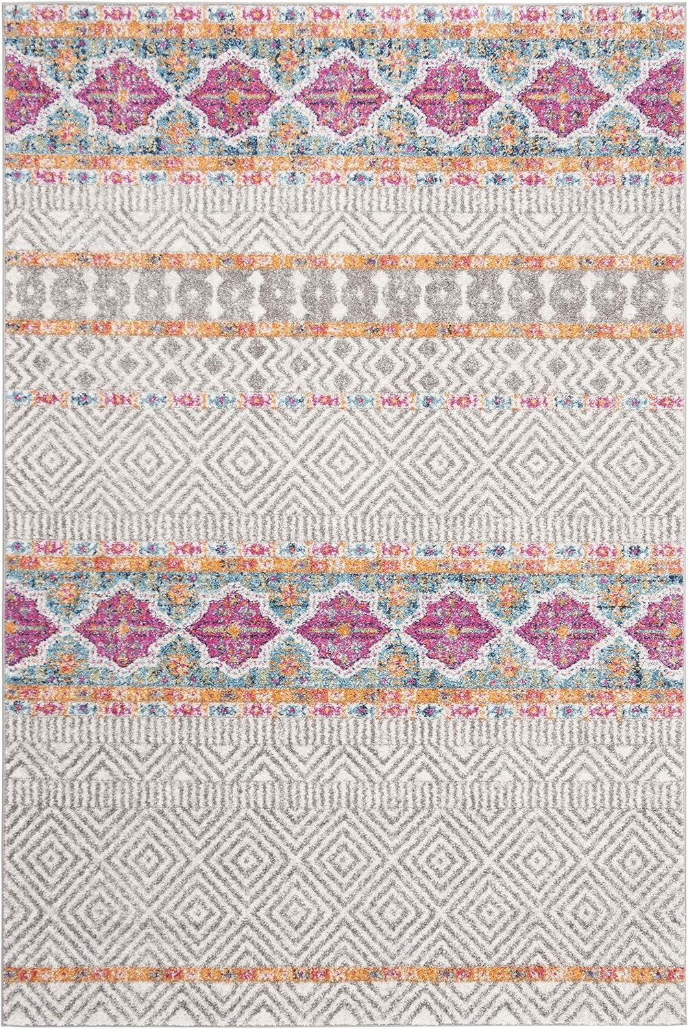 Madison MAD797 Power Loomed Indoor Area Rug - Grey/Ivory - 5'3"x7'6" - Safavieh.