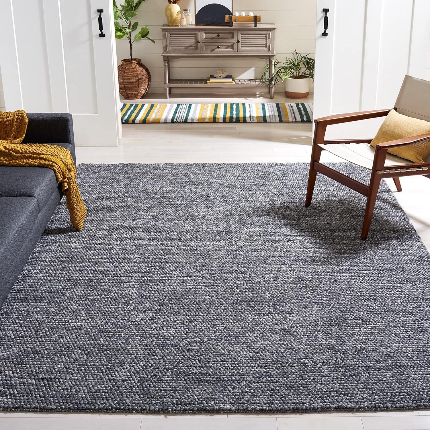 SAFAVIEH Natura Feride Geometric Area Rug, Dark Grey, 10' x 14'