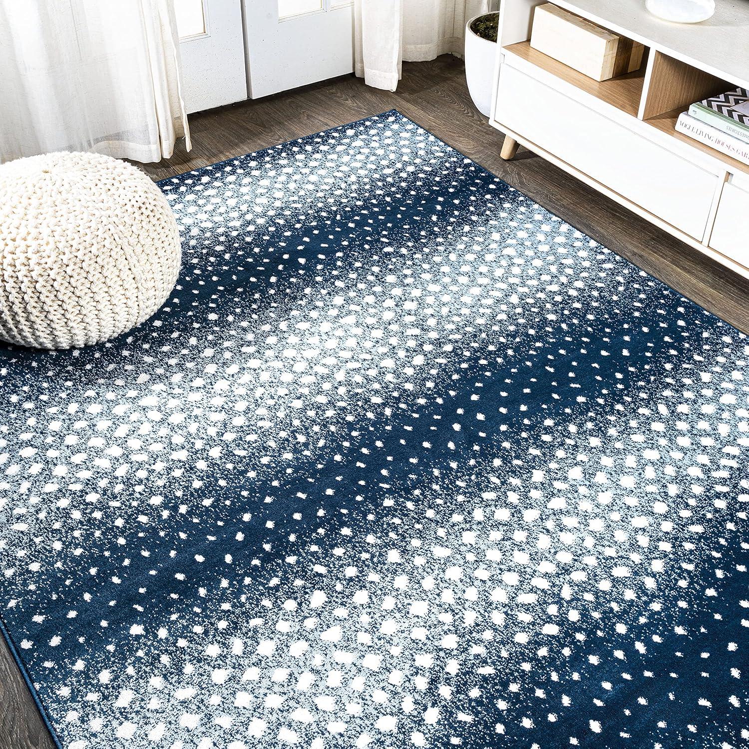 3'x 5' Antelope Modern Animal Area Rug, Navy/Cream - JONATHAN Y