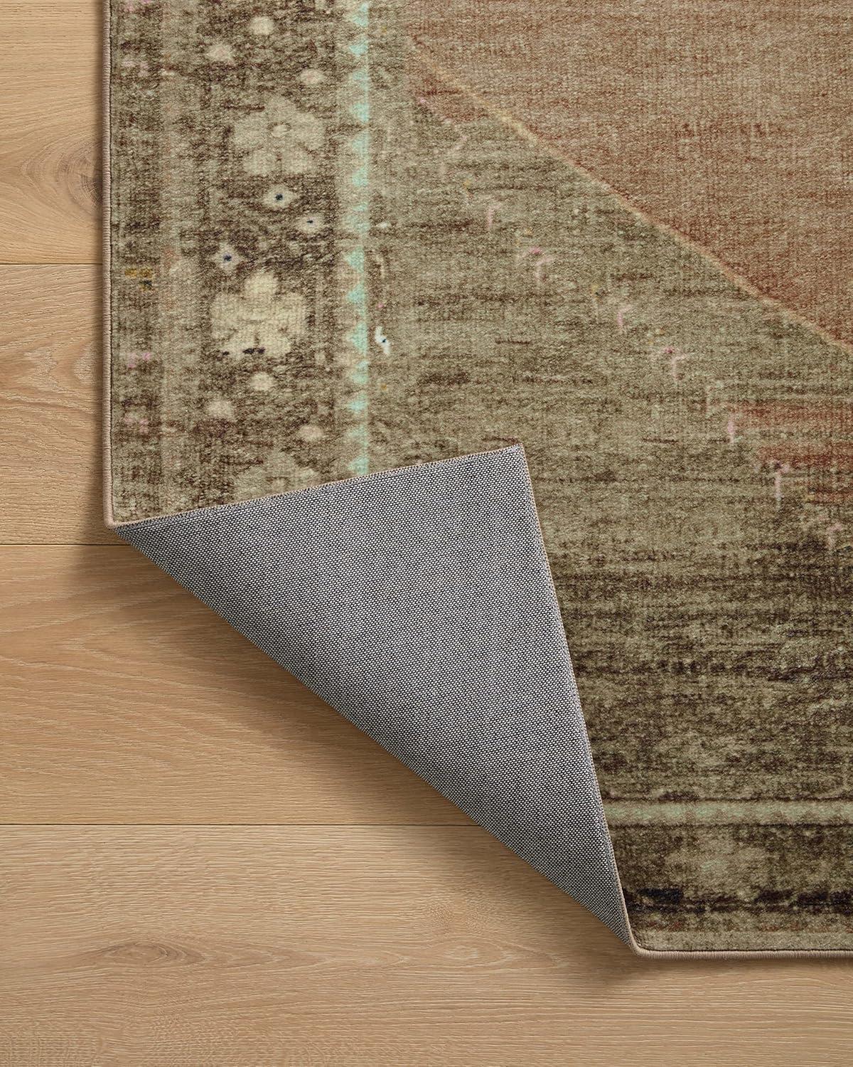 Magnolia Home By Joanna Gaines X Loloi Sinclair Machine Washable Clay / Tobacco Area Rug