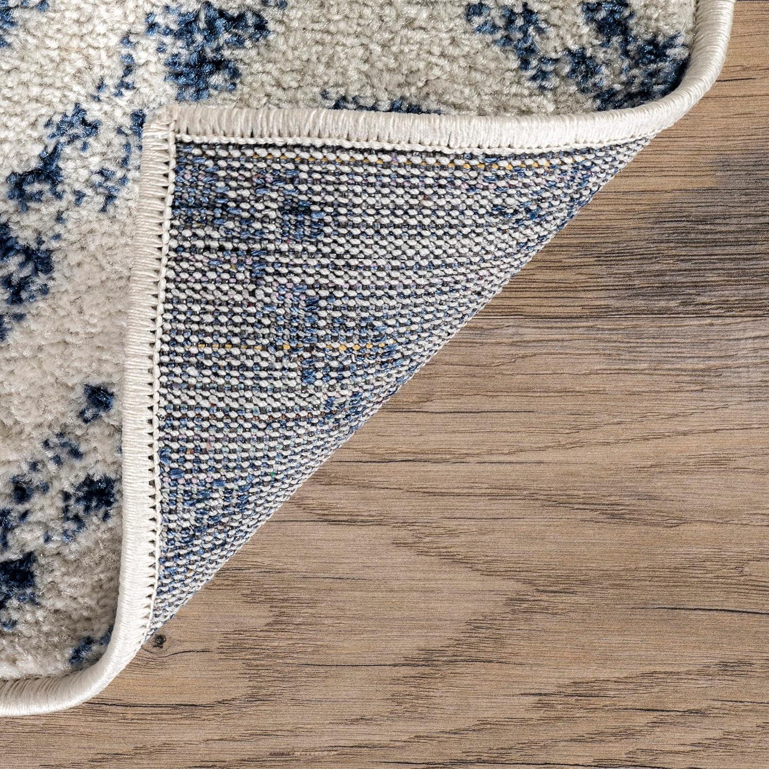 Nuloom Rosanne Chevron 2x8 Runner Indoor Area Rug for Living Room Bedroom Dining Room Entryway Hallway Kitchen, Blue/Ivory