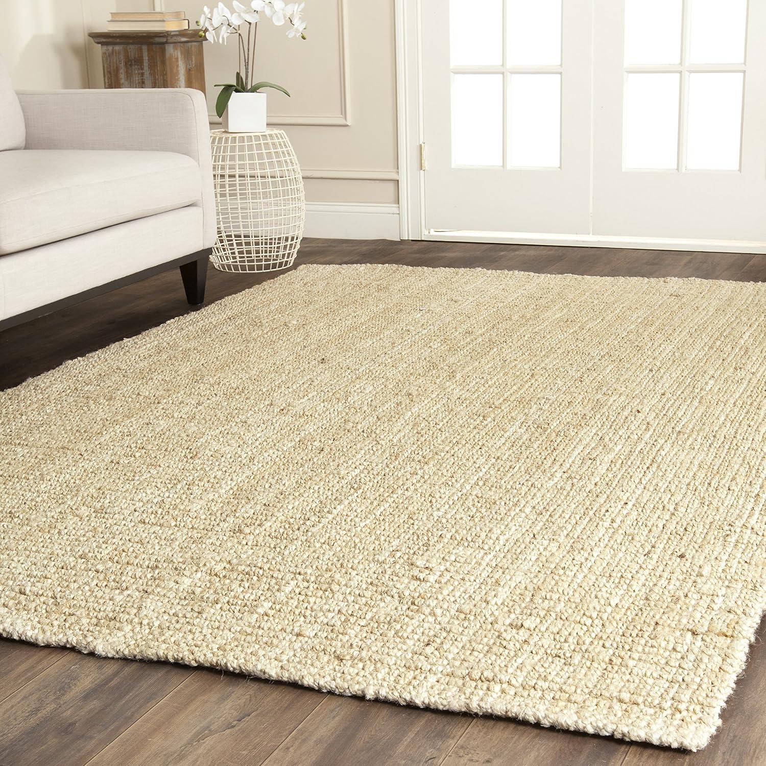 Natural Fiber NF730 Hand Woven Area Rug - Ivory - 9'x9' - Safavieh.