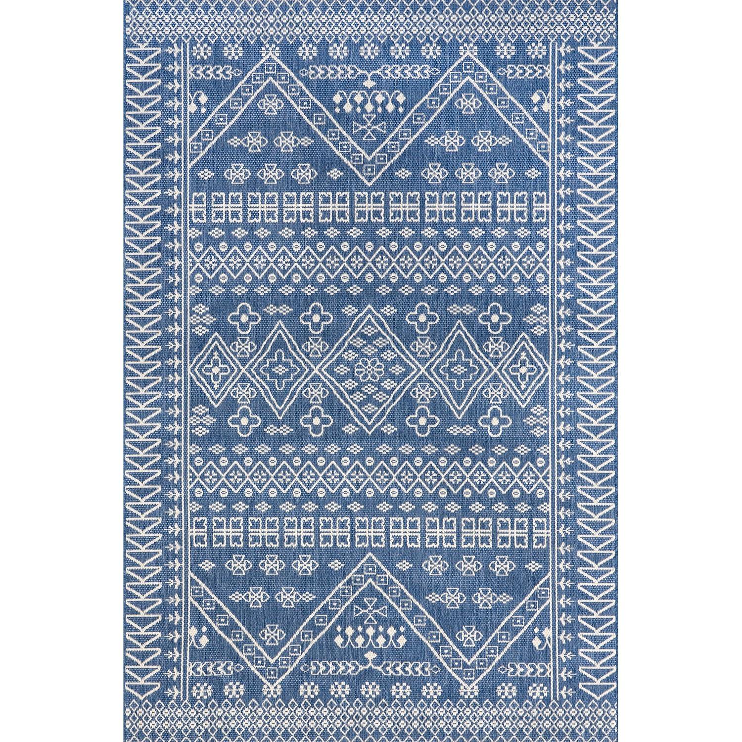 nuLOOM Kandace Tribal Indoor/Outdoor Accent Rug, 3' x 5', Blue