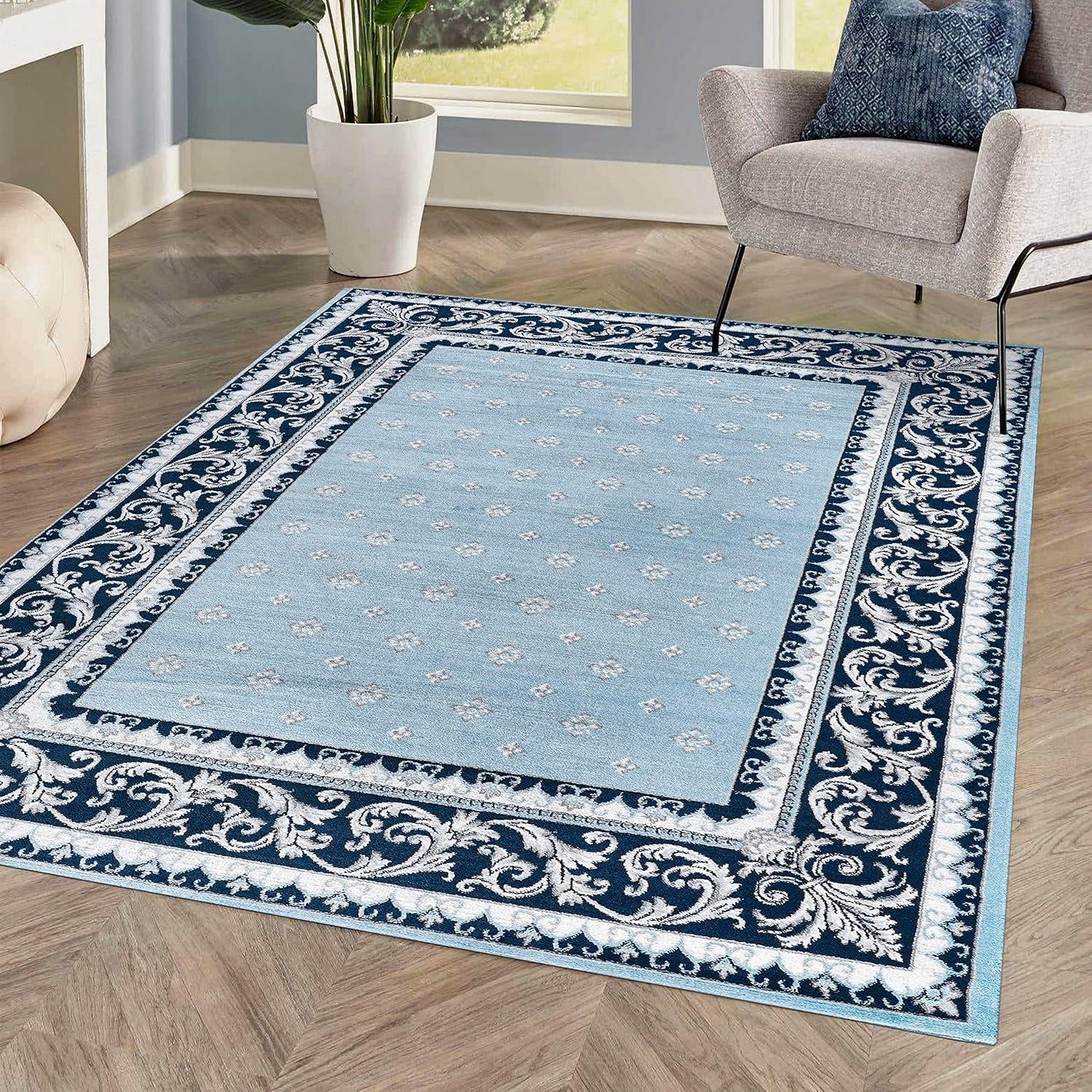 Acanthus French Border Area Rug - JONATHAN Y