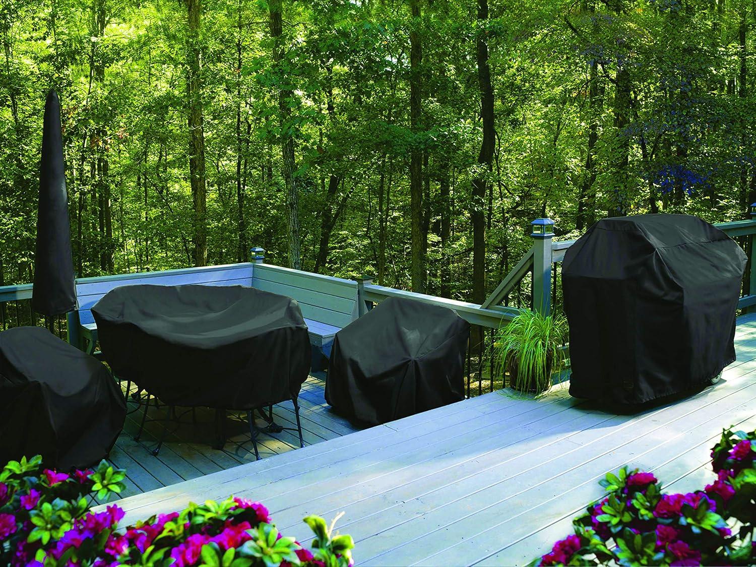 Two Dogs Designs 48 in. Log Rack Cover - Black