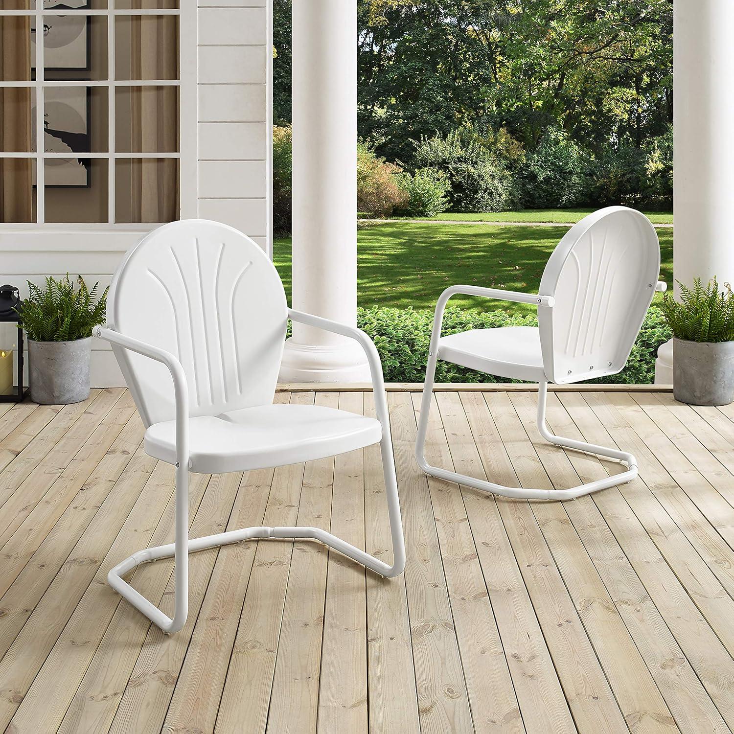 Crosley Furniture  GriffithMetal Chair - White Finish