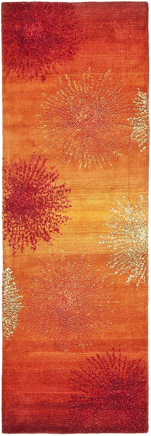 Soho SOH712 Hand Tufted Runner Rug - Rust/Multi - 2'6"x12' - Safavieh.