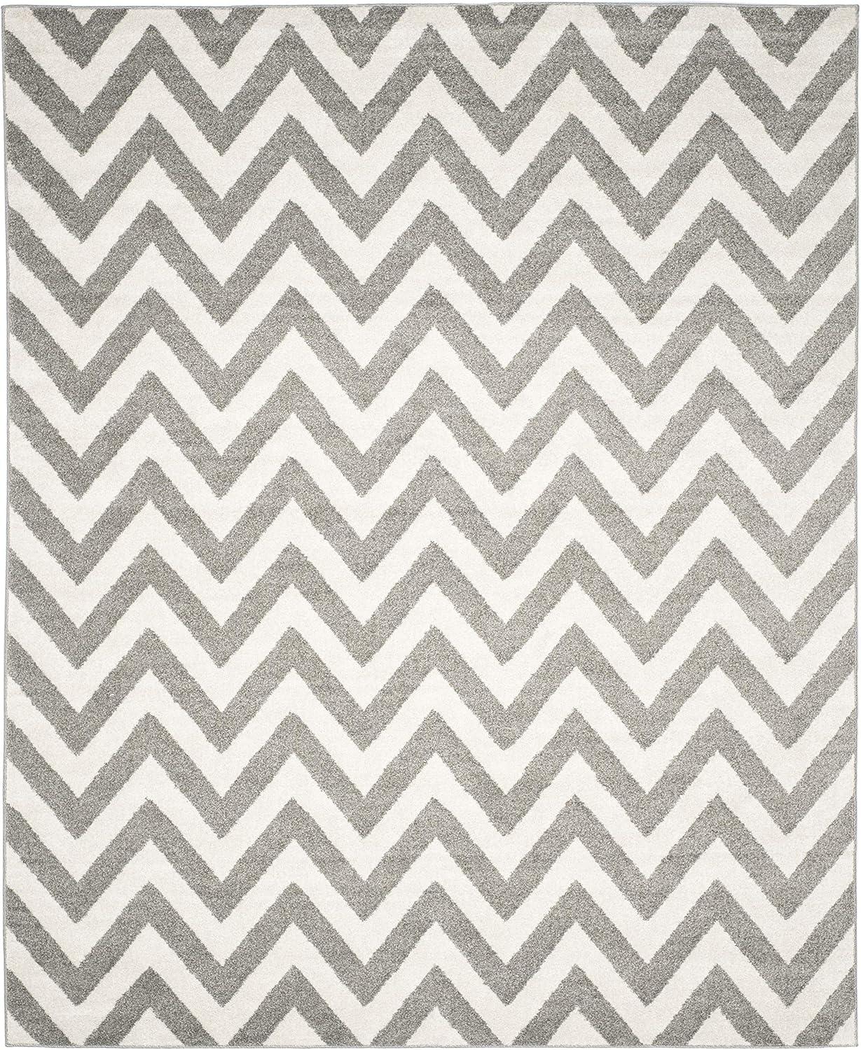 SAFAVIEH Amherst Peronal Geometric Area Rug, Dark Grey/Beige, 9' x 12'