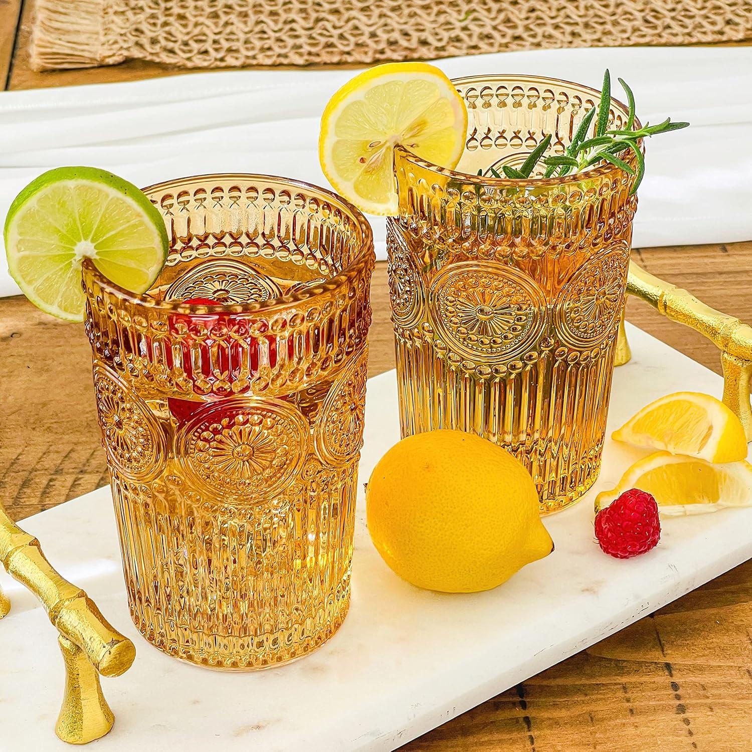 Bungalow Rose Marqueeta 13oz. Drinking Glass Set (Set of 6)