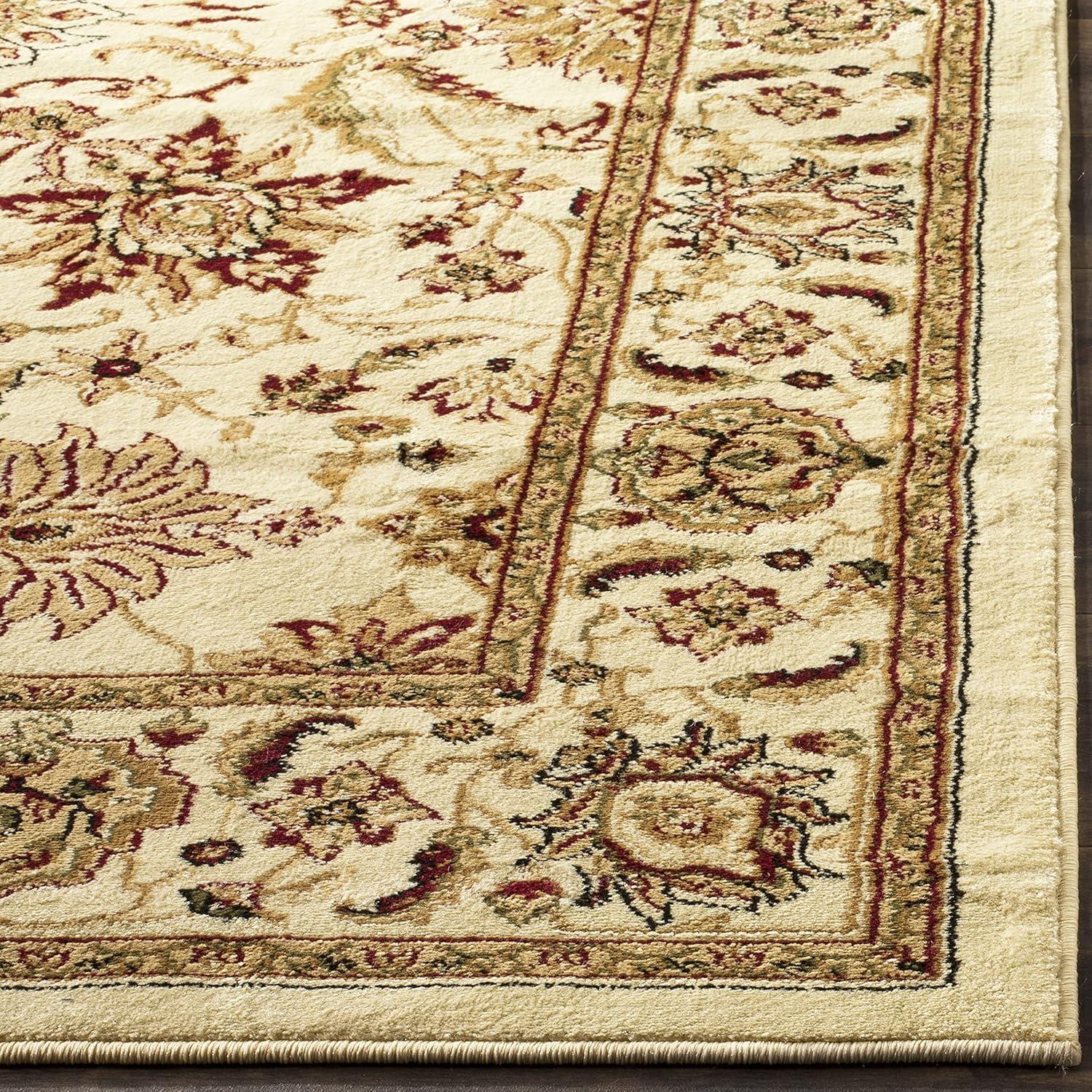 Lyndhurst LNH216 Power Loomed Area Rug - Ivory/Ivory - 6'x6' - Safavieh.