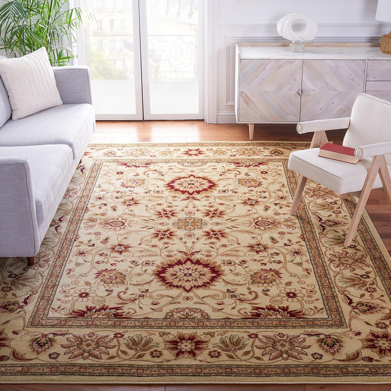 SAFAVIEH Lyndhurst Victoria Floral Area Rug, Ivory, 10' x 14'