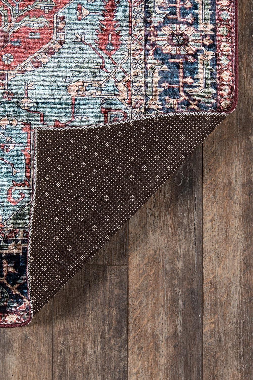 Momeni 8'x10' Karachi Lauryn Machine Loomed Area Rug: Multicolored Medallion Pattern, Low Pile, Indoor Use, Polyester
