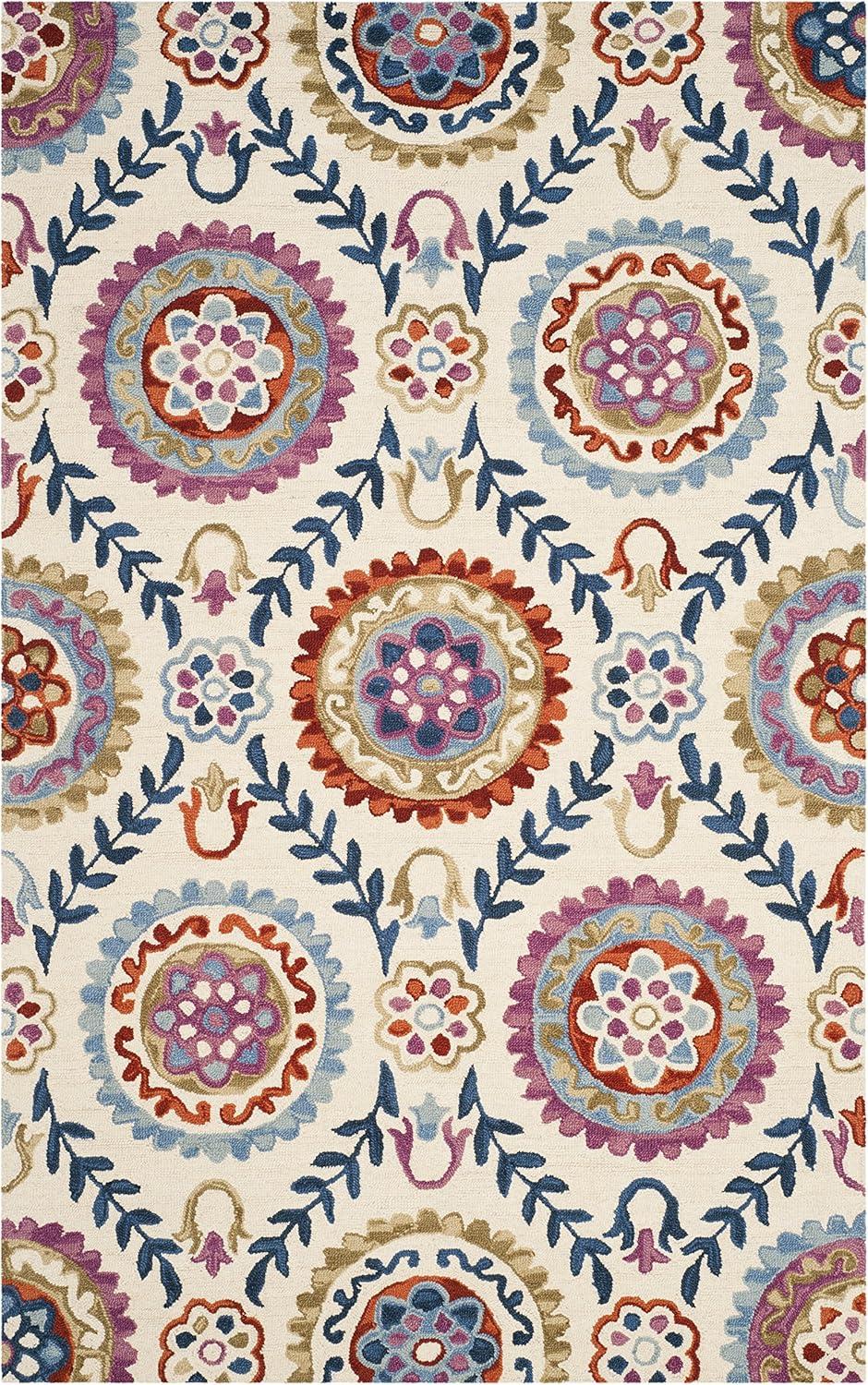 Suzani SZN374 Hand Hooked Area Rug  - Safavieh