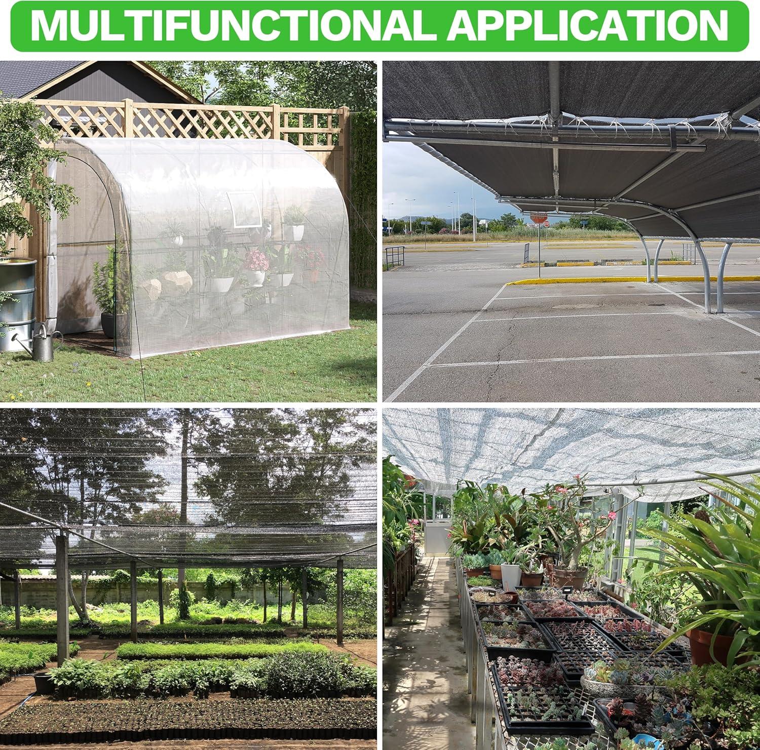 ColourTree ColourTree 30% Sun Shade Cloth Mesh Tarp with Grommets for Garden & Plant Protection