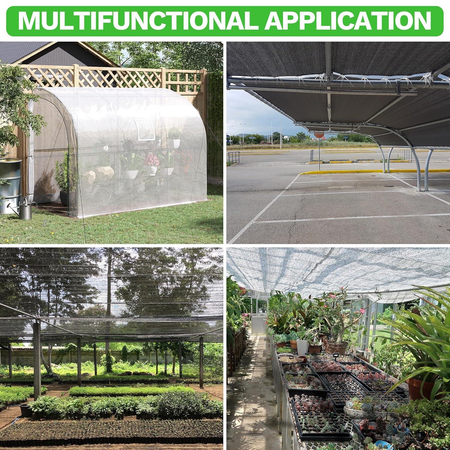 ColourTree ColourTree 30% Sun Shade Cloth Mesh Tarp with Grommets for Garden & Plant Protection