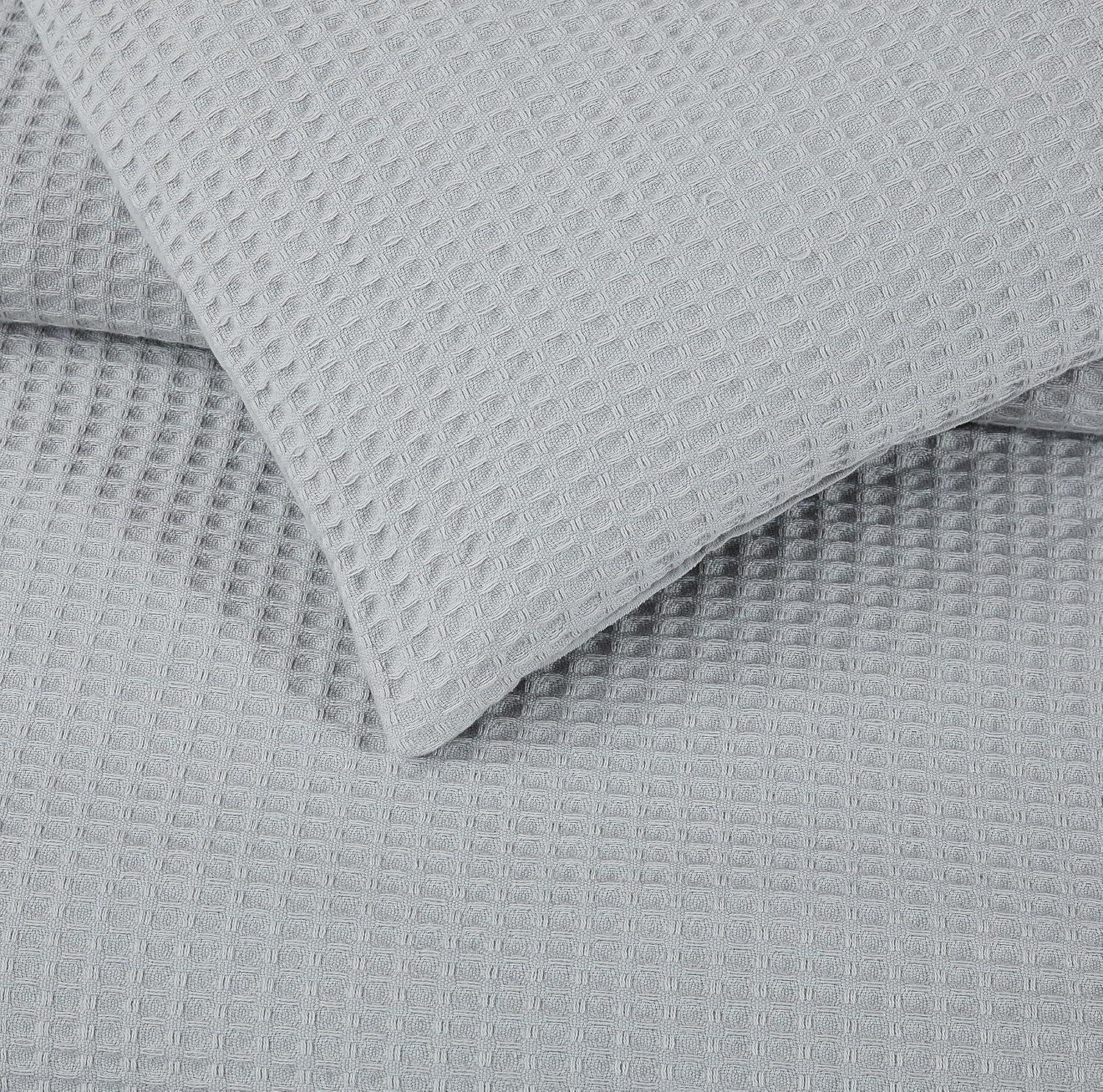 Cannon 2pc Twin/Twin XL Heritage Cotton Waffle Comforter Set Gray