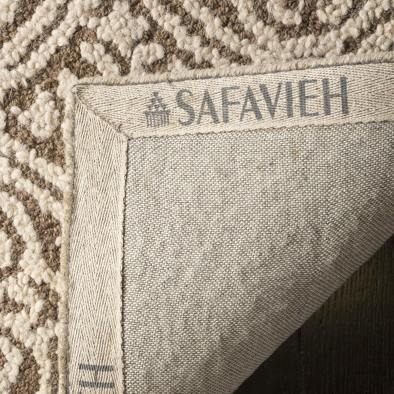 SAFAVIEH Cambridge Joseph Welsh Geometric Wool Area Rug, Tan/Multi, 5' x 8'