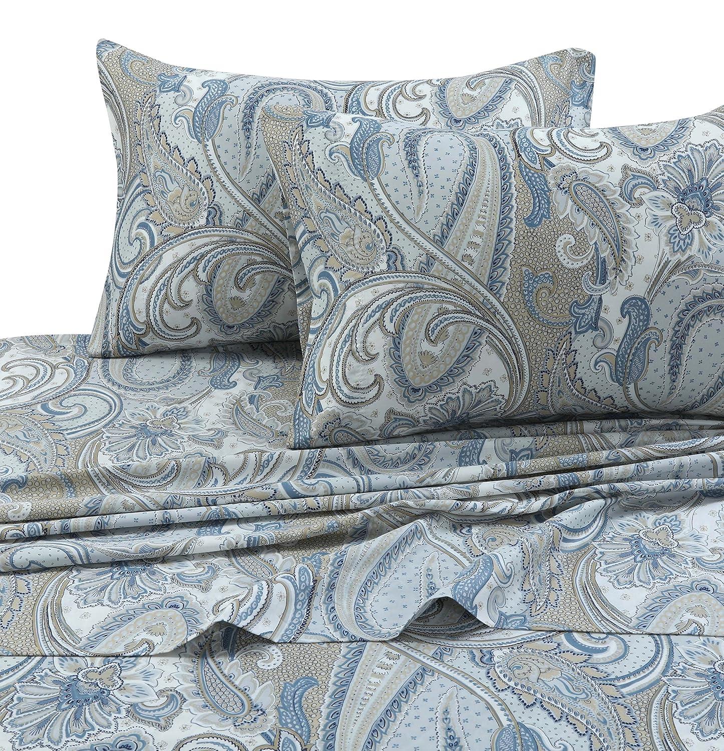 Tribeca Living 300 Thread Count Cotton Ultra-Soft Printed Pillowcases (Set of 2) paisley park multi Standard Modern & Contemporary