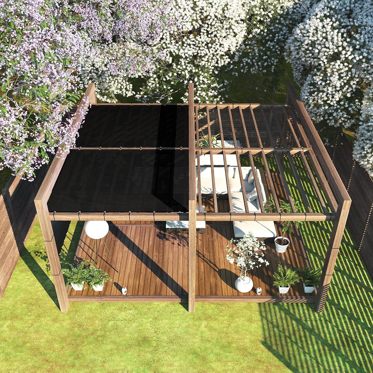 ColourTreeUSA ColourTree 10' 12' 25' 50' Black Fence Privacy Screen Windscreen Cover Fabric Shade Tarp Mesh Cloth Commercial Grade 170 GSM 4' x 10'