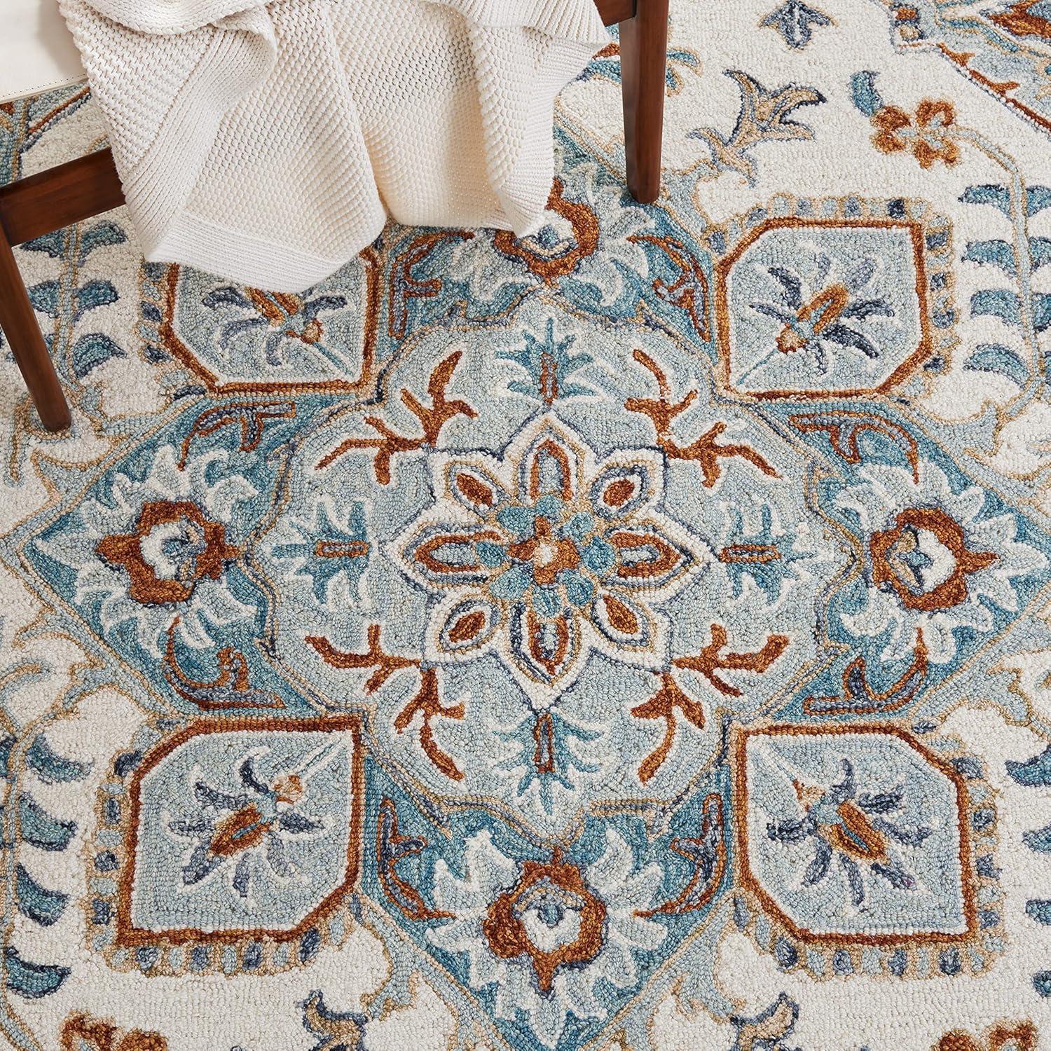 Metro MET352 Hand Tufted Indoor Accent Rug - Ivory/Blue - 3'x5' - Safavieh