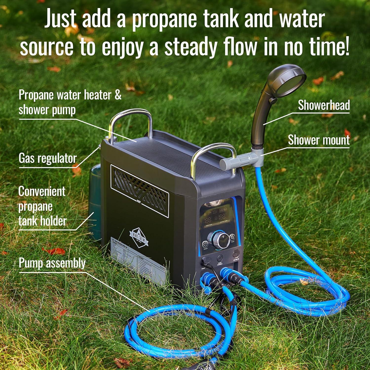 Hike Crew Portable Shower with Shower Head Attachment