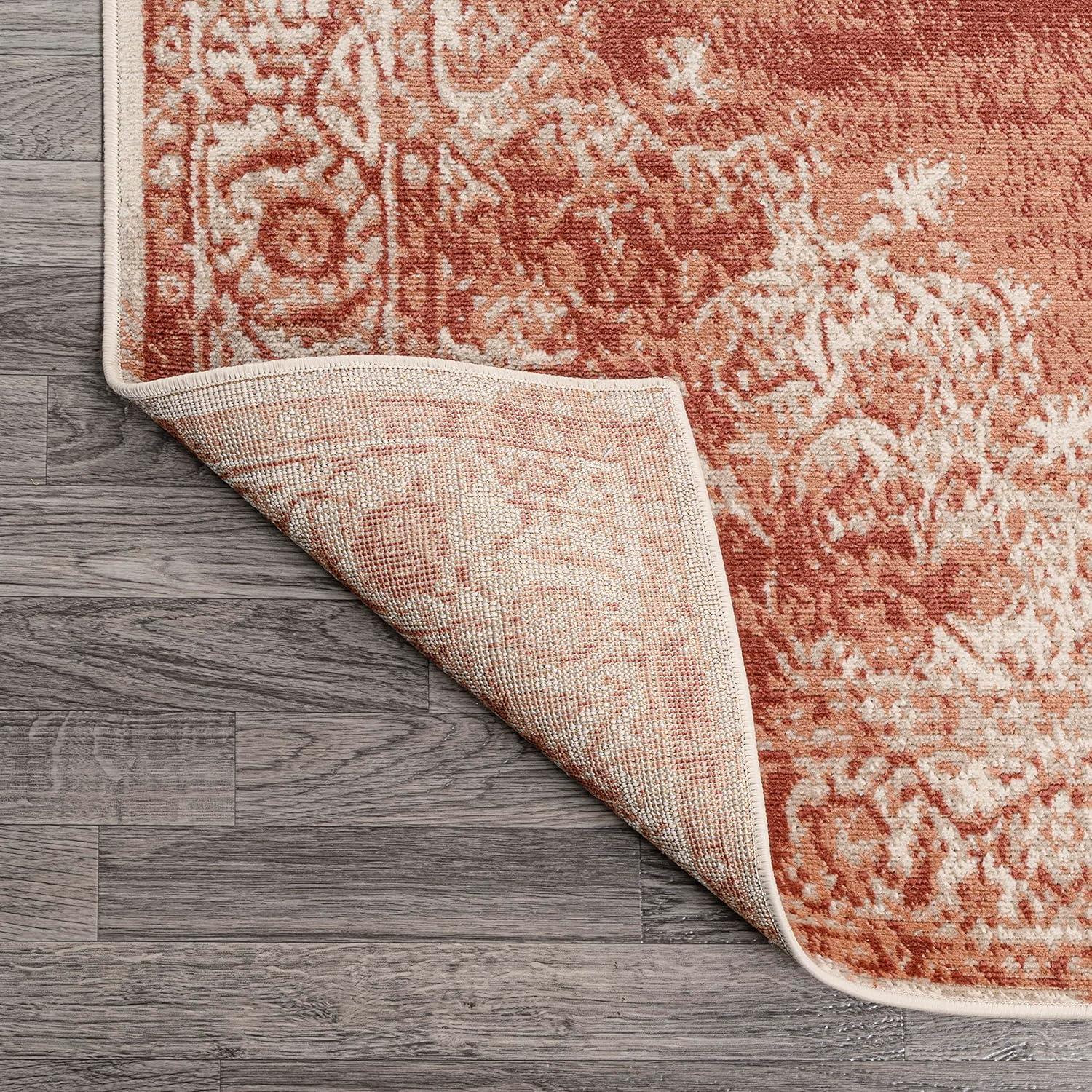 JONATHAN Y Rosalia Cottage Medallion Peach/Ivory 4 ft. x 6 ft. Area Rug