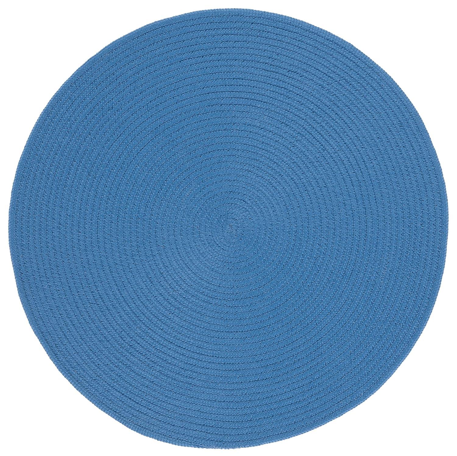 Braided BRD402 Hand Woven Area Rug - Blue - 3' round - Safavieh.