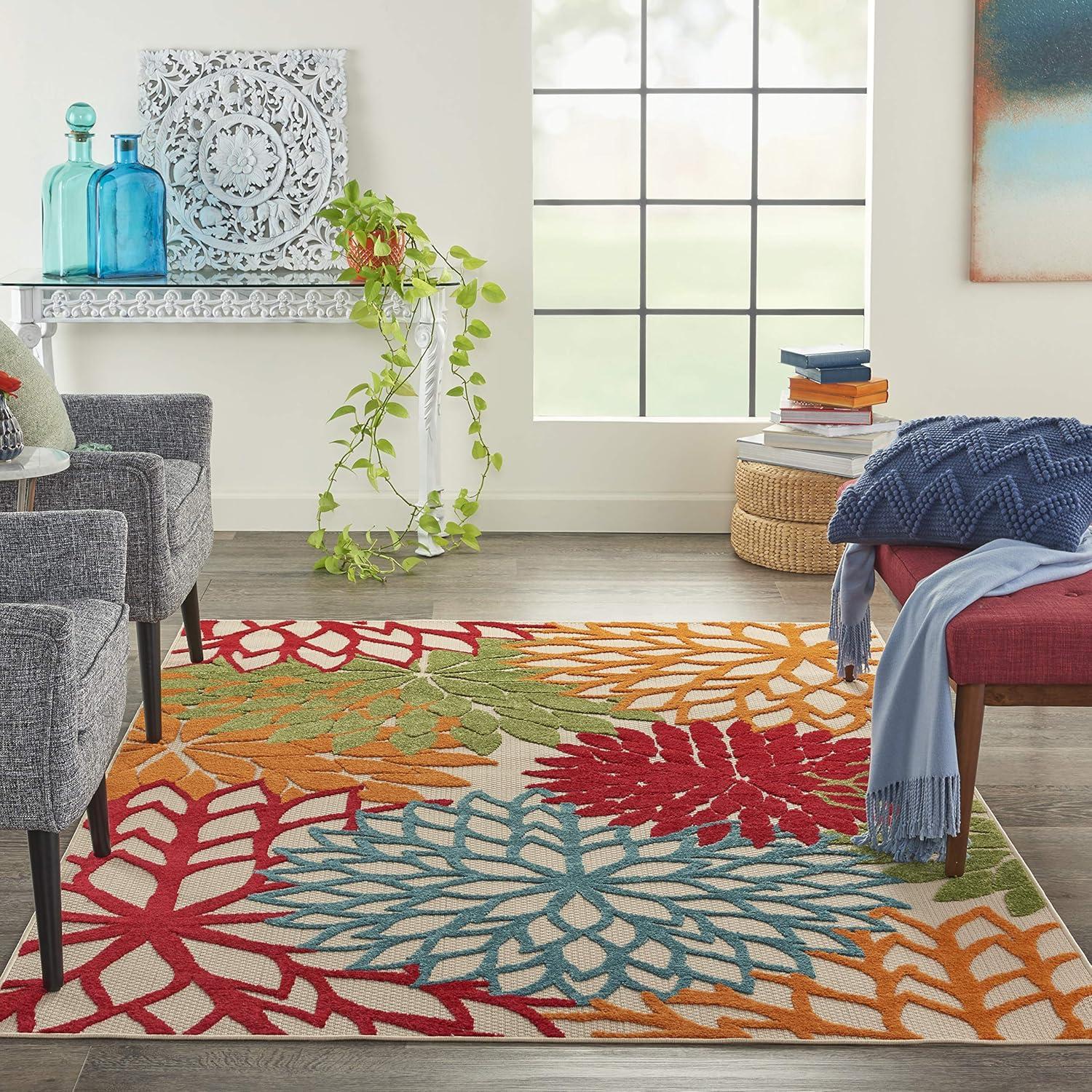 Nourison Aloha Floral Bloom Indoor Outdoor Rug