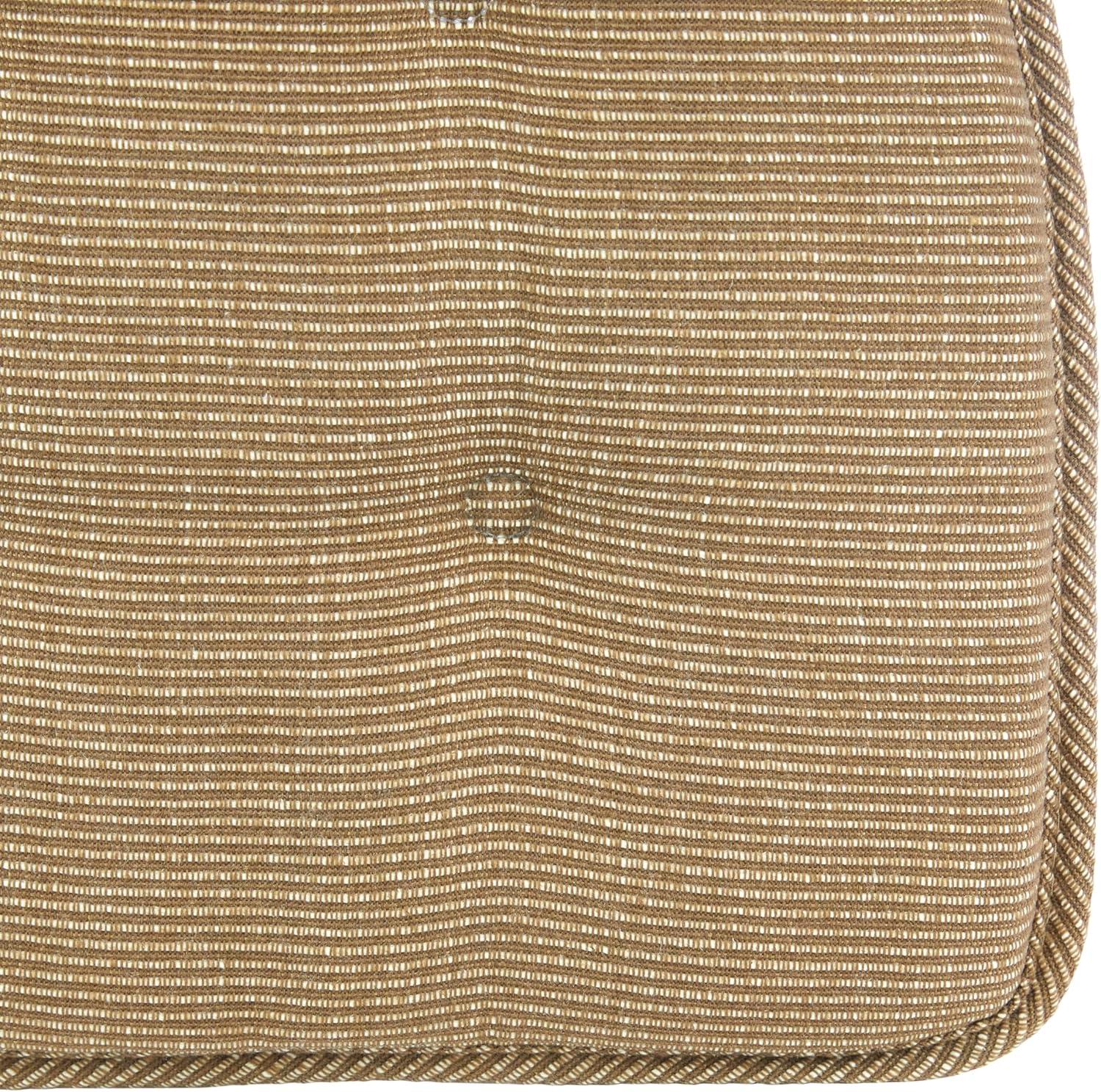 Gripper 2pc 15"x16" Non Slip Saturn Tufted Chair Cushions Tan: Indoor Rectangle Polyester Basket Weave Beige