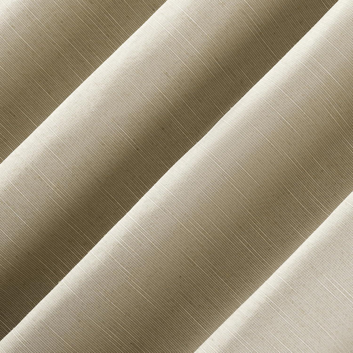 50"x84" Archaeo Total Blackout Textured Linen Blend Grommet Top Curtain Panel Stone: Modern Noise-Reducing Indoor Panel