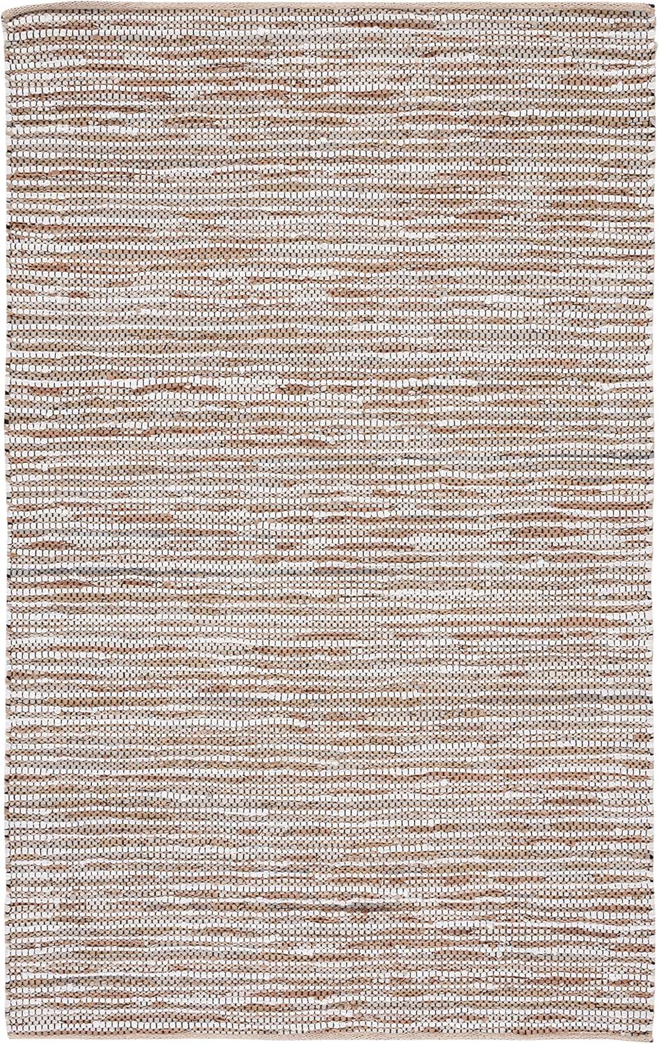 Vintage Leather VTL205 Hand Woven Area Rug - Beige/Ivory - 8'x10' - Safavieh.