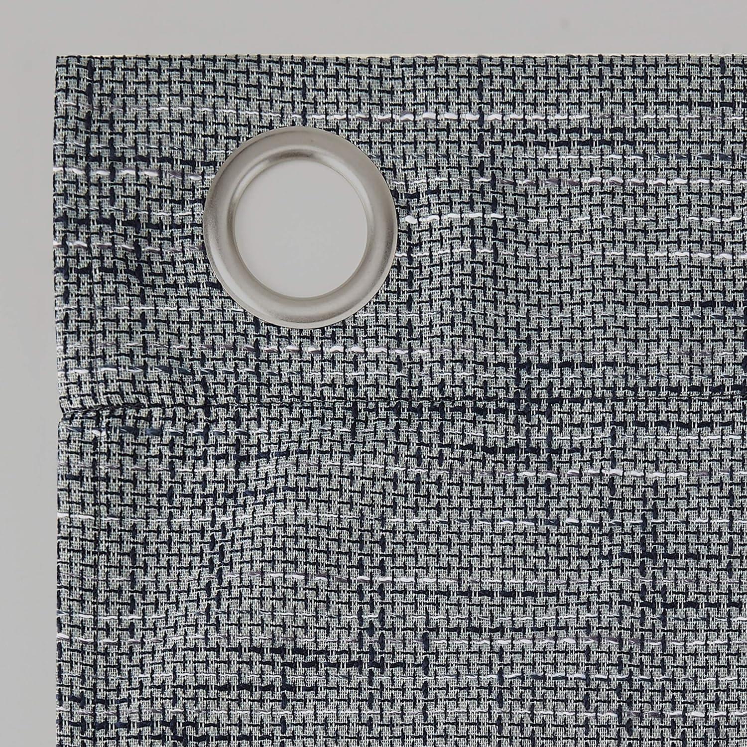 Kline Burlap Weave Thermal 100% Blackout Grommet Top Curtain Panel - Sun Zero