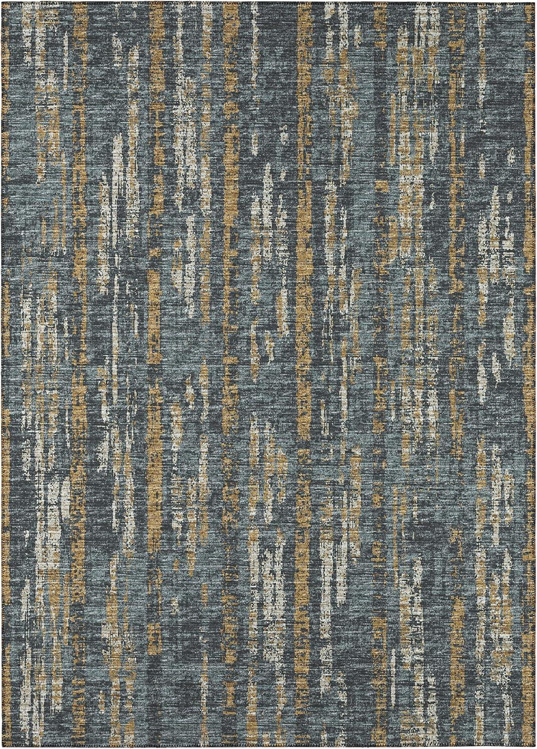 Addison Rugs Indoor/Outdoor Rylee Modern Stripes Washable Rug 9' x 12' - Granite