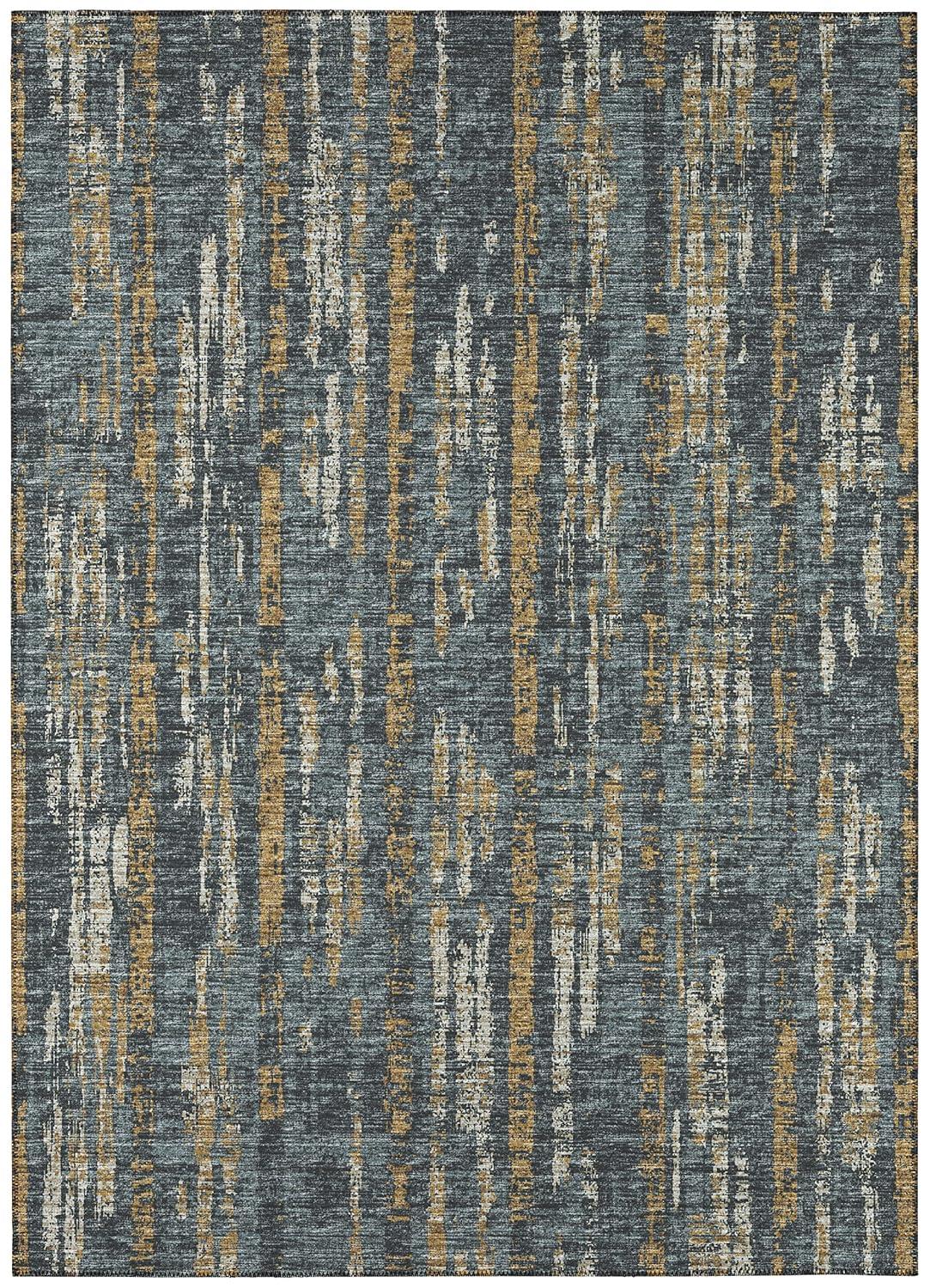Addison Rugs Indoor/Outdoor Rylee Modern Stripes Washable Rug 9' x 12' - Granite